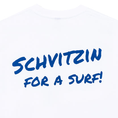 Schvitzin For A Surf Long Sleeve Tee - White